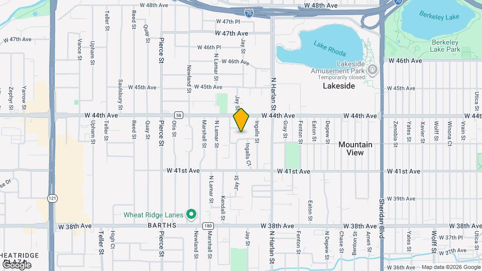 6275 W 42nd Ave Mapa y Detalles de la Ubicación