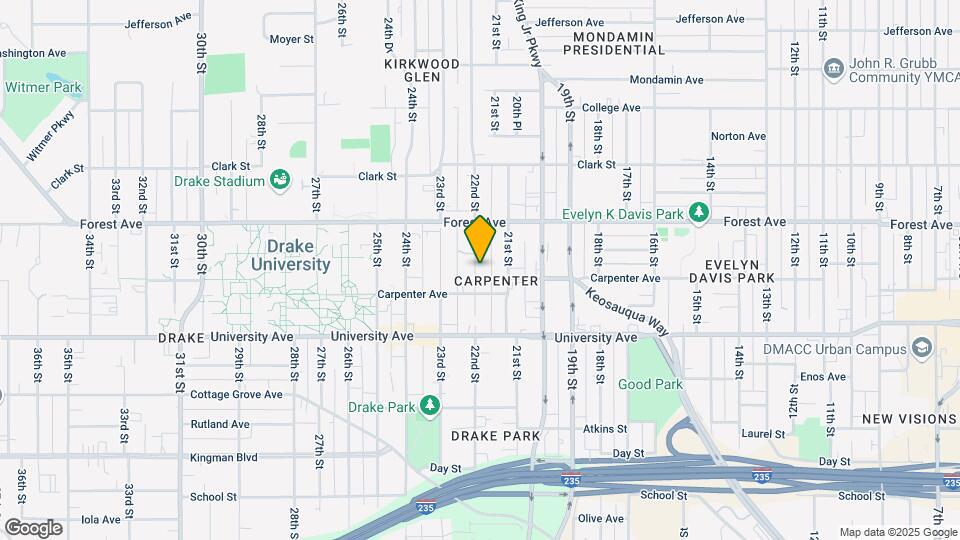 1325 22nd St Map and Location Details