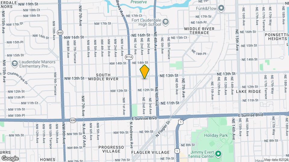 1230 NE 2nd Ave Map and Location Details