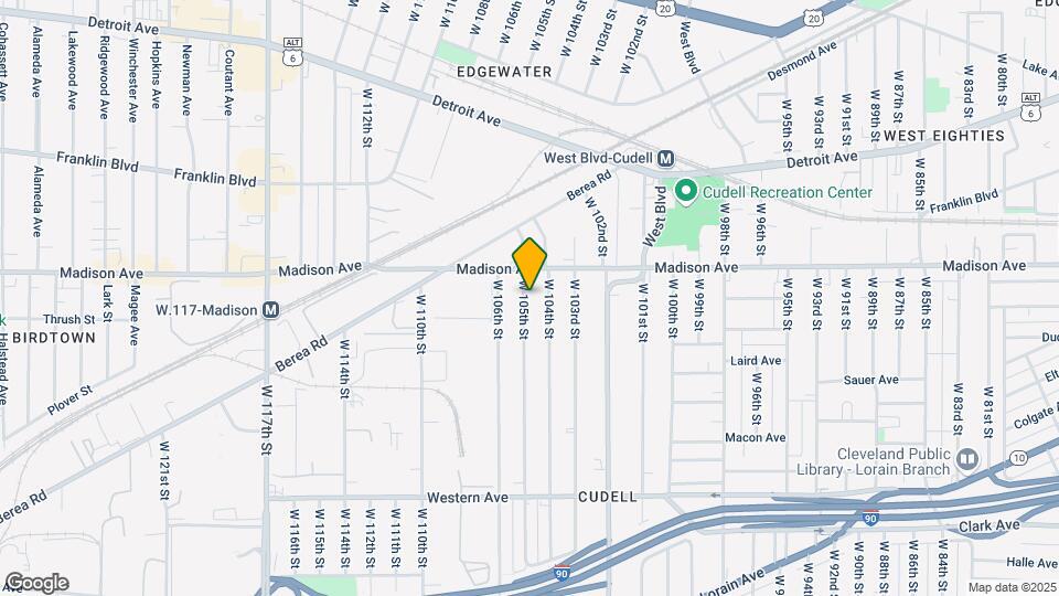 2027 W 105th St Map and Location Details
