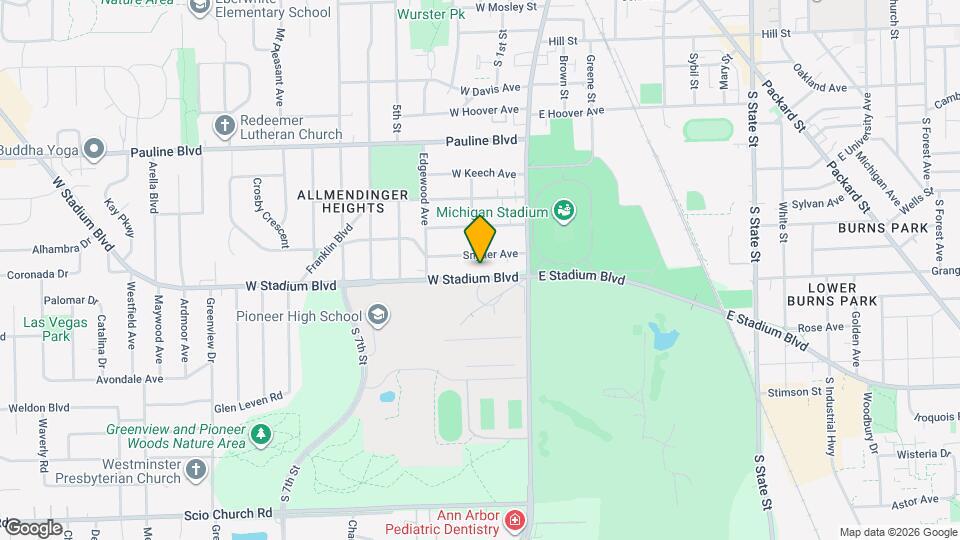 422 W Stadium Blvd, Unit WEST SIDE OF DUPLEX Mapa y Detalles de la Ubicación