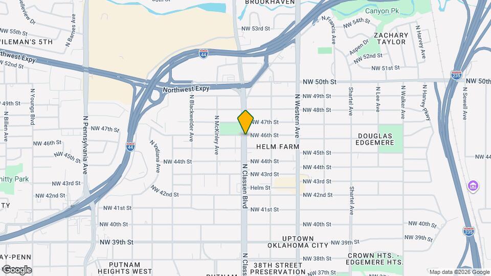4616 N Classen Blvd Map and Location Details