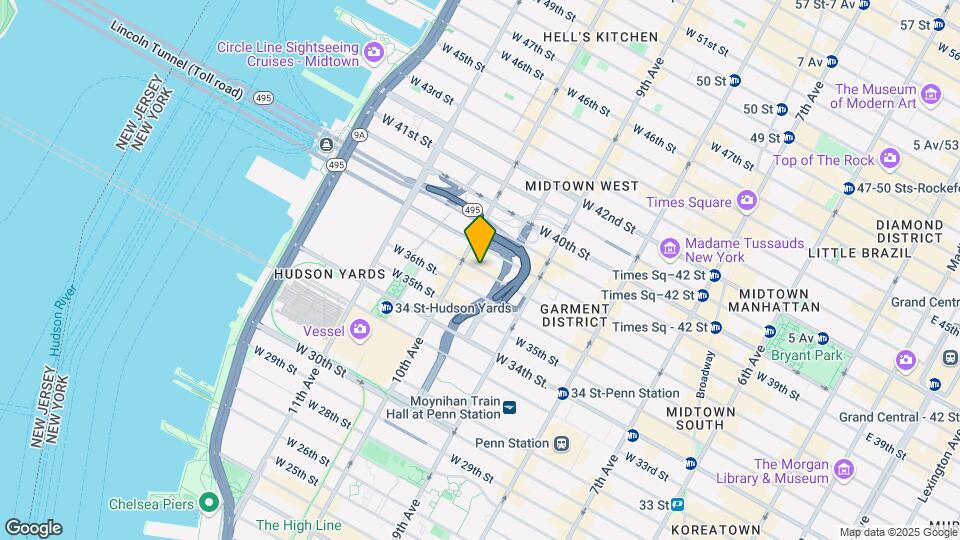 451 W 37th St Map and Location Details