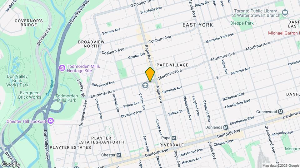 42 East York Ave Map and Location Details