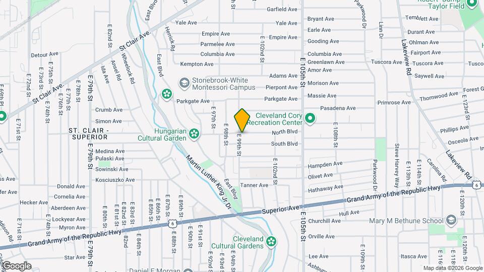 1125 E 99th St Map and Location Details