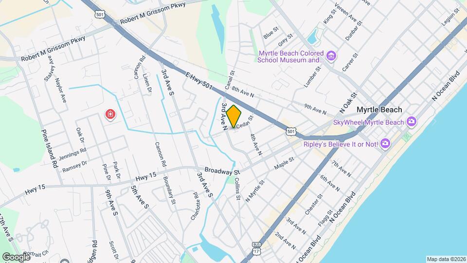 306 Cedar St Map and Location Details