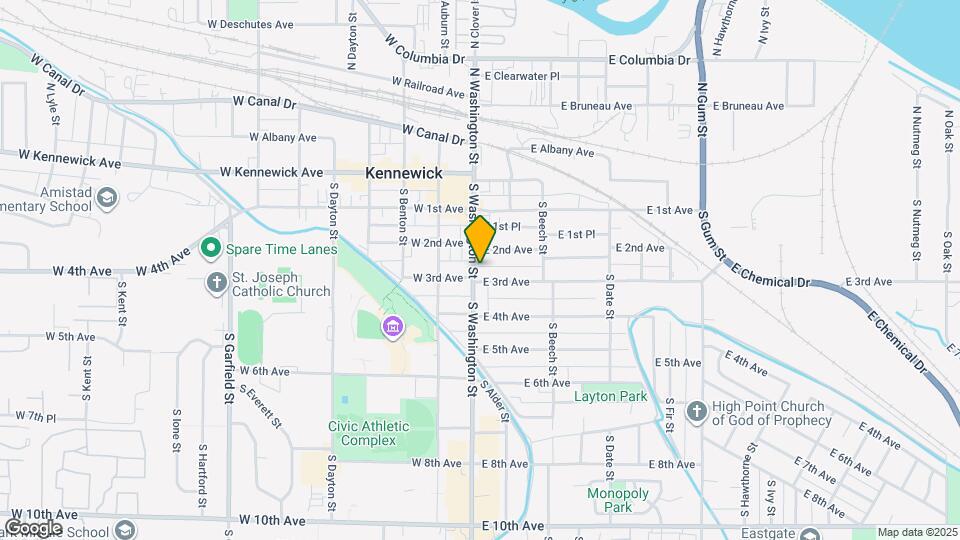 205 S Washington St Map and Location Details