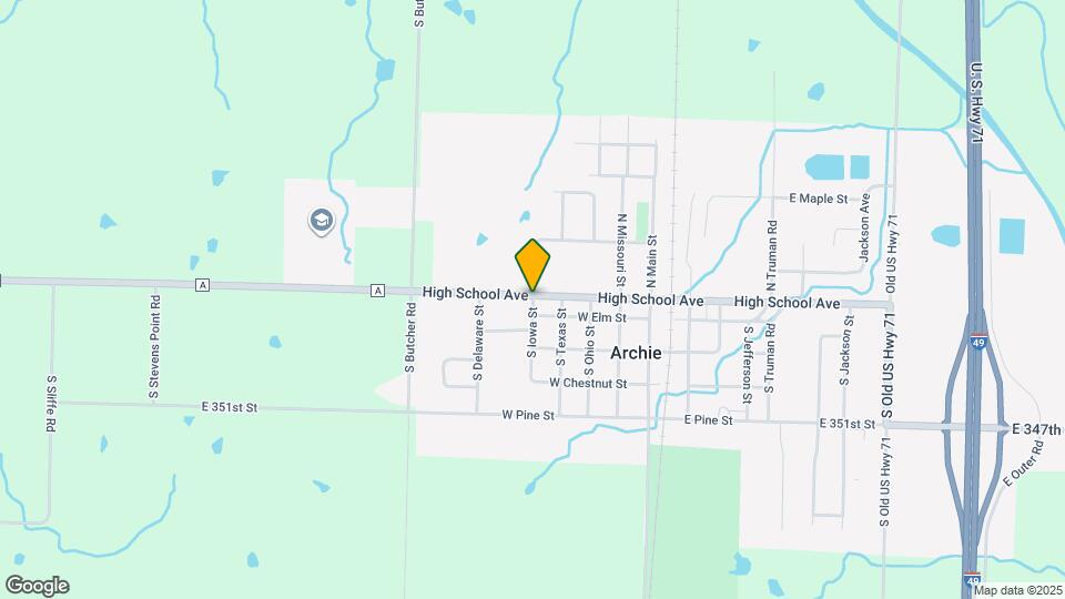 100 N Iowa St Map and Location Details