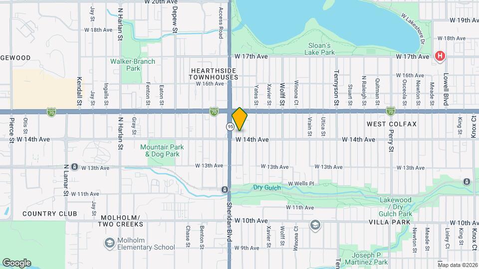 1415 Zenobia St Mapa y Detalles de la Ubicación