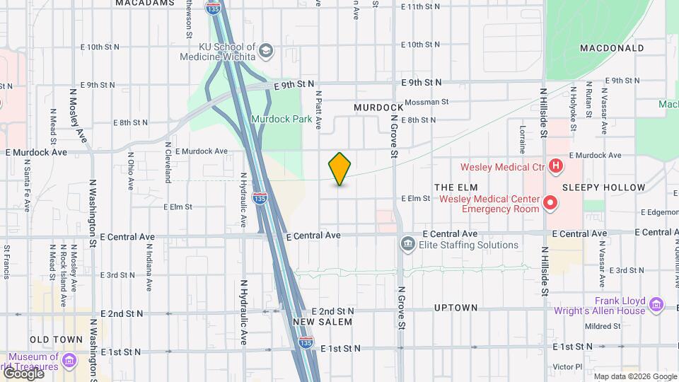610 N Ash St Map and Location Details