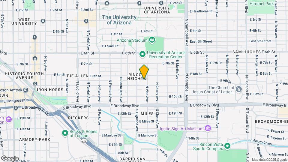 221 N Vine Ave Map and Location Details