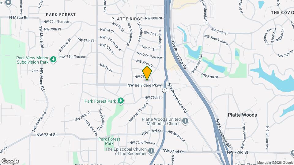 6910 NW Belvidere Pkwy Map and Location Details