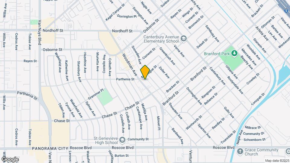 8760 Woodman Ave Map and Location Details