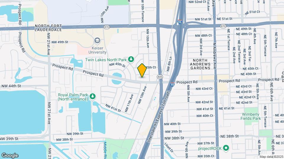 1101 W Prospect Rd Map and Location Details