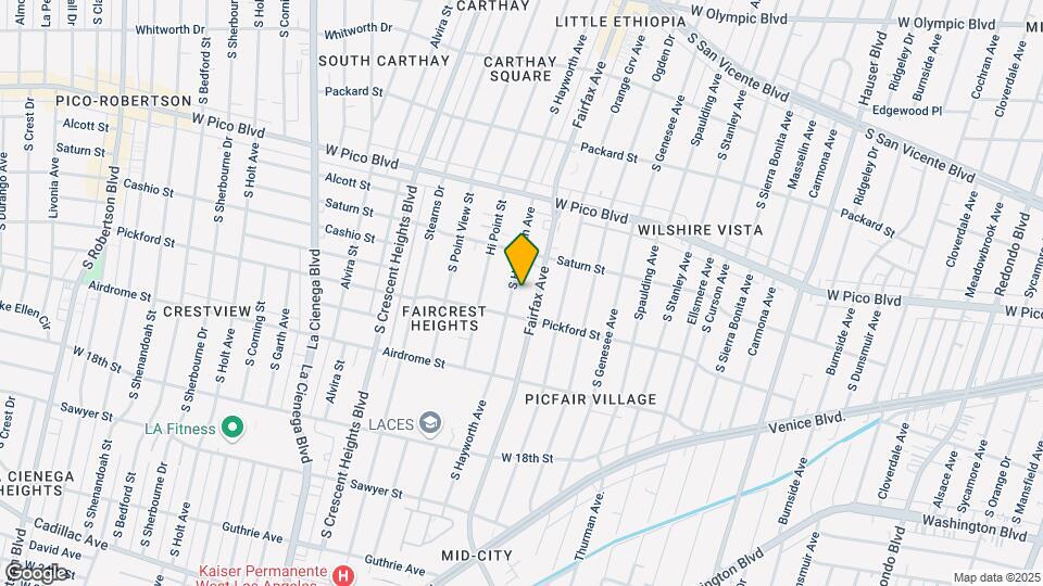 1546 S Hayworth Ave Map and Location Details
