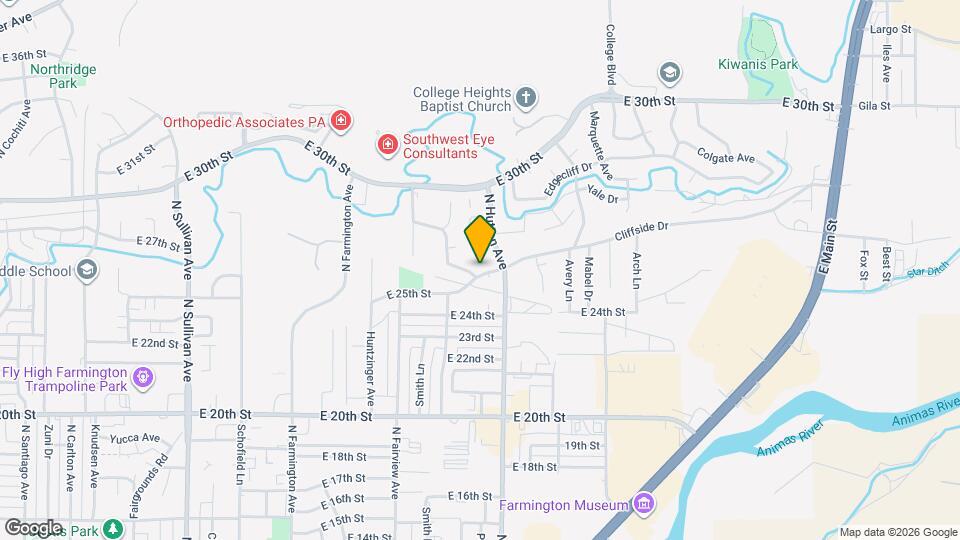 2620 E Cliffside Dr Map and Location Details