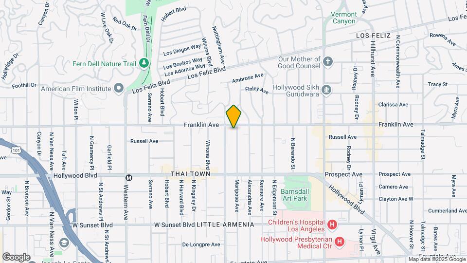 1851 N Mariposa Ave, Unit #4 Map and Location Details