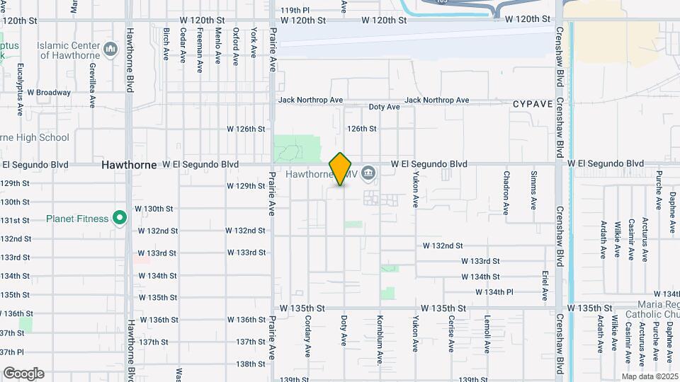 12915 Doty Ave, Unit D Map and Location Details