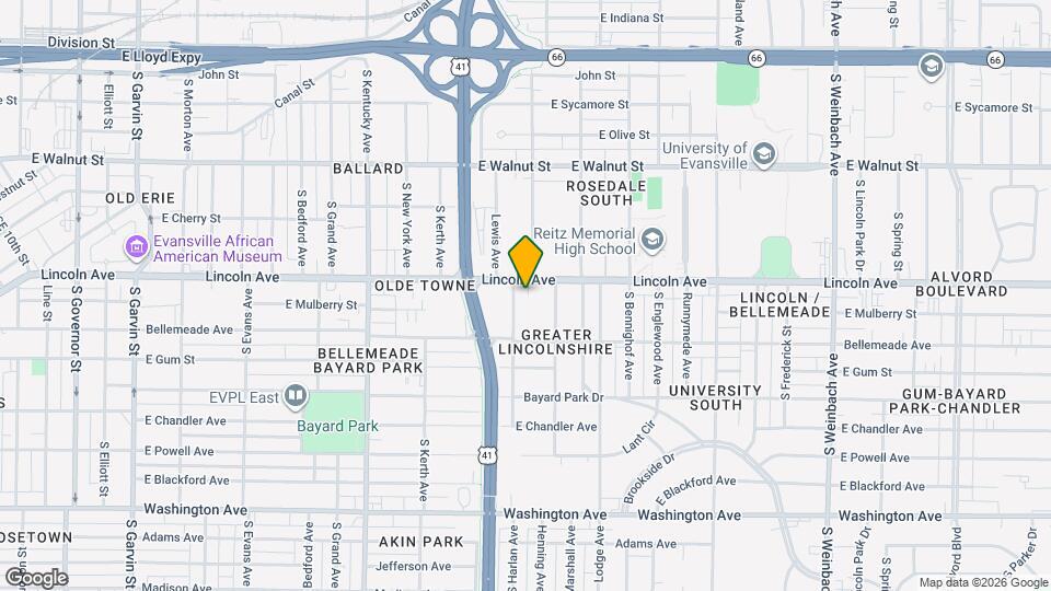 1309 Lincoln Ave, Unit A Map and Location Details
