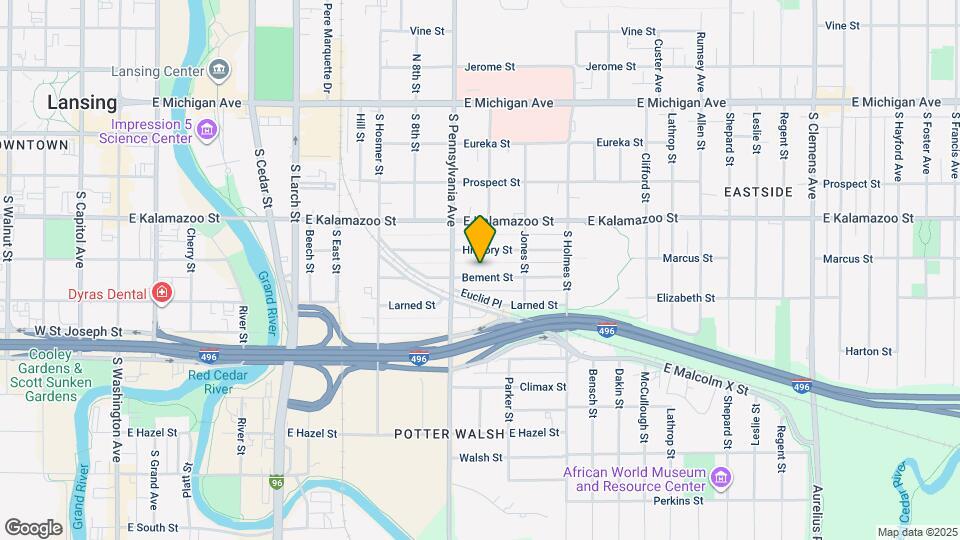 1023 Bement St Map and Location Details