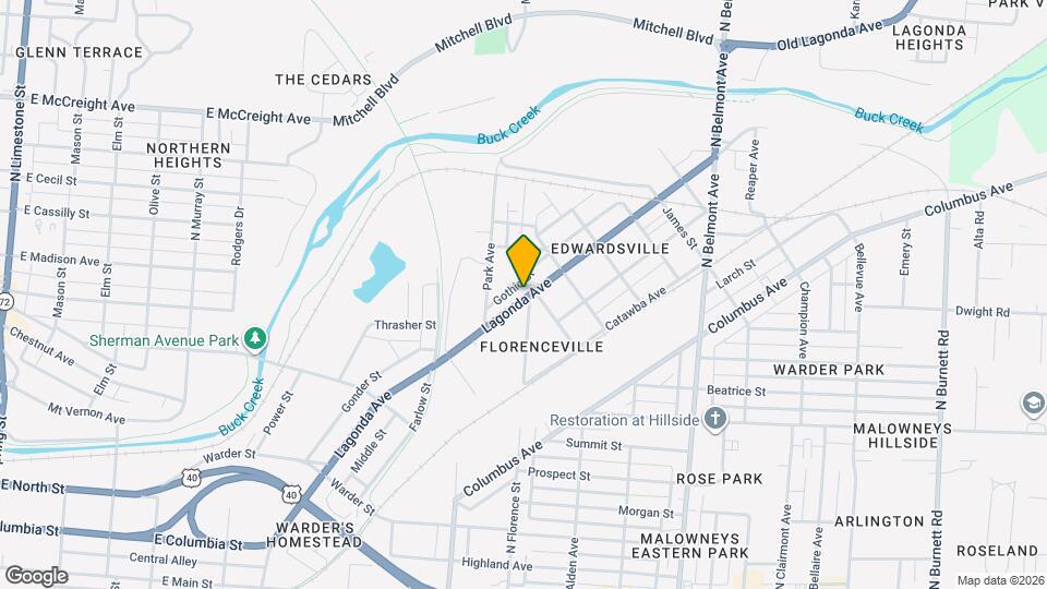 1508 Lagonda Ave Map and Location Details