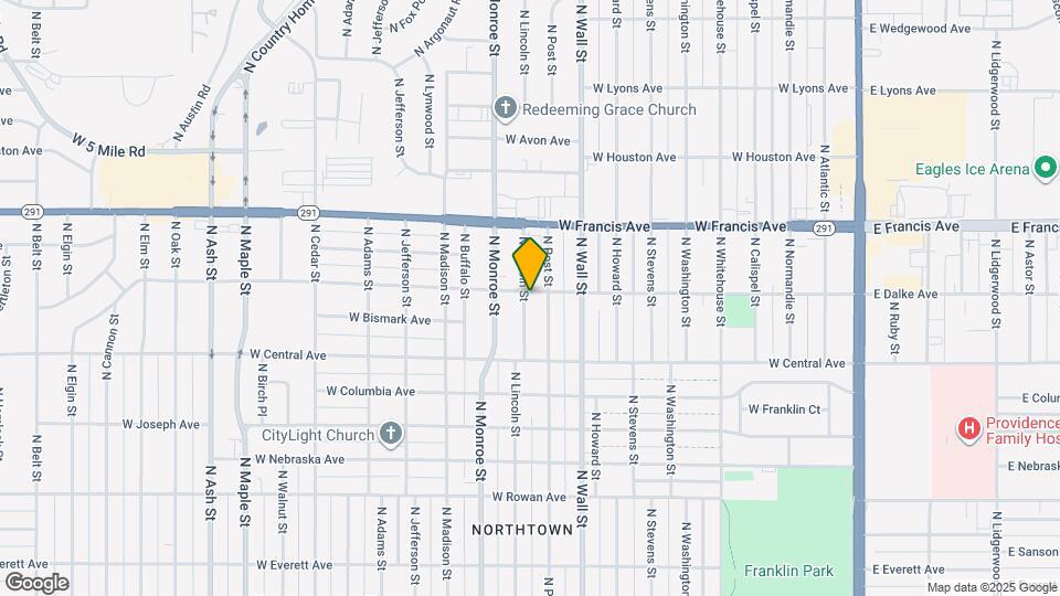 6028 N Lincoln St Map and Location Details