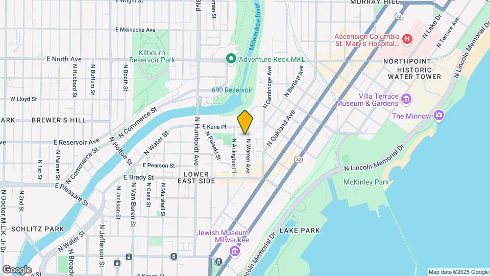 1847 N Warren Ave Map and Location Details