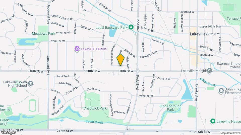 20941 Independence Ave Map and Location Details