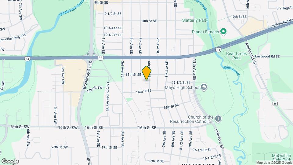 Two 4-Plex Units in SE Rochester Map and Location Details