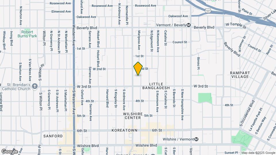 229 S Mariposa Ave Map and Location Details