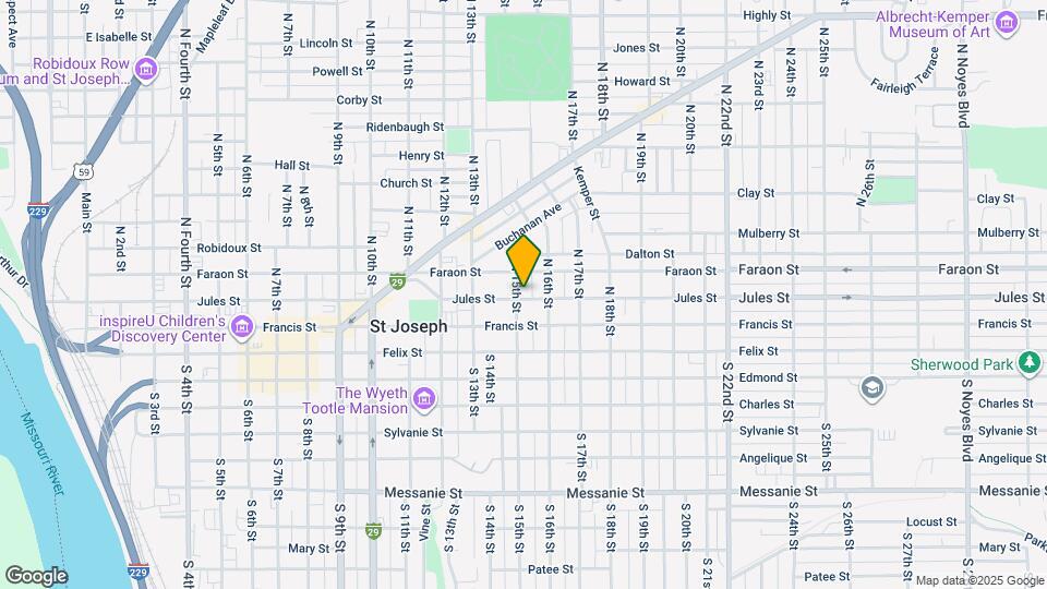 1504 Jules St Map and Location Details