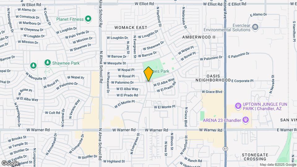 2335 N Evergreen St Map and Location Details