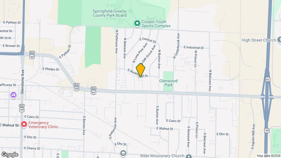 521 N Oak Grove Ave Map and Location Details