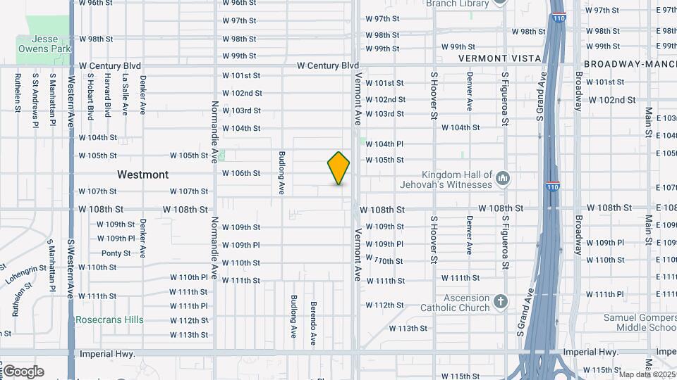 1023-1025 W 107th St Map and Location Details