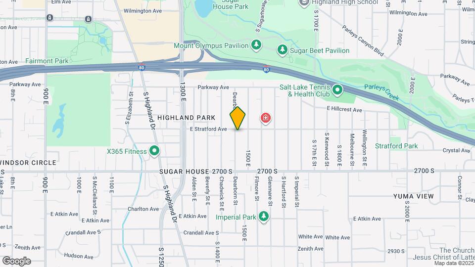 1462 Stratford Ave, Unit salt lake city ut 84106 Mapa y Detalles de la Ubicación