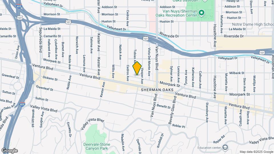 14623 Moorpark St Map and Location Details