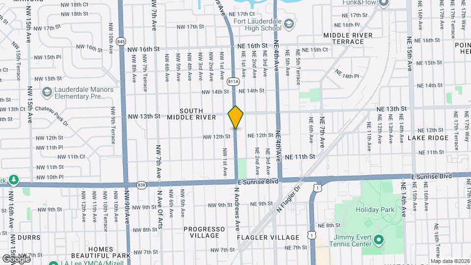 1202 N Andrews Ave Mapa y Detalles de la Ubicación