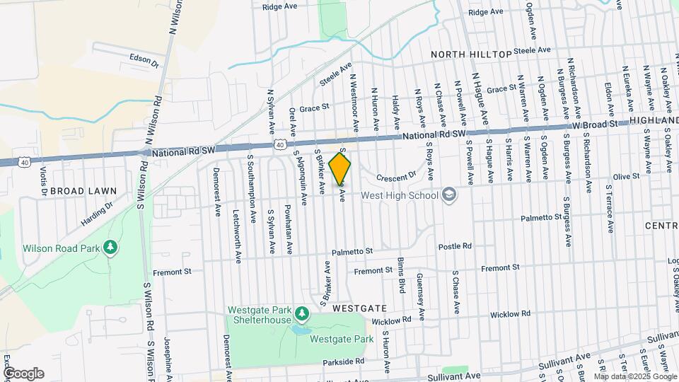 109 S Westgate Ave Map and Location Details