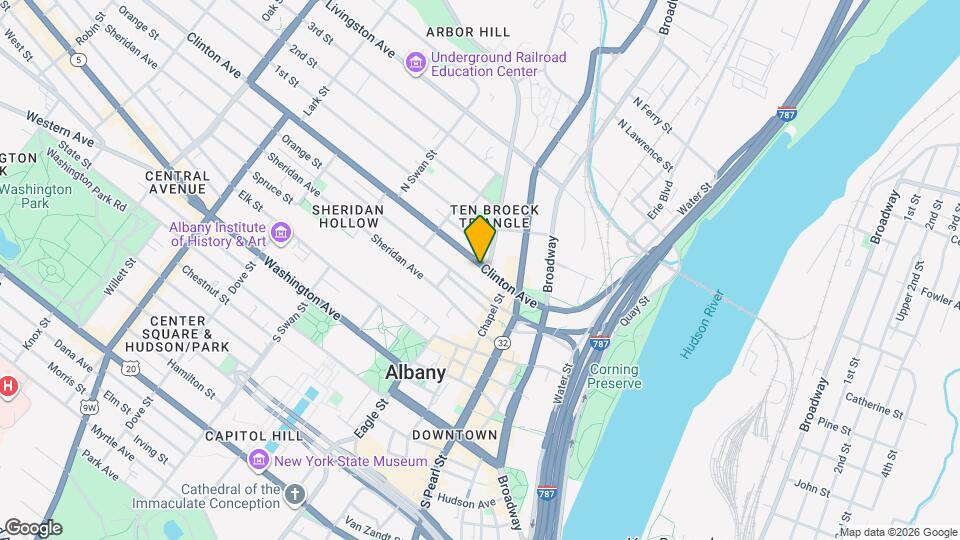 44 Clinton Ave, Unit 2 Brownstone Map and Location Details