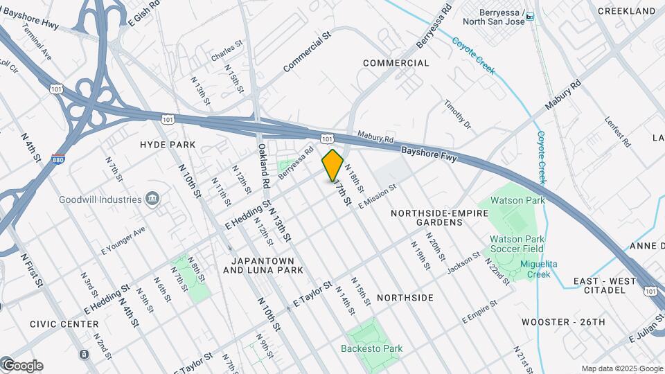 855 N 17th St Mapa y Detalles de la Ubicación