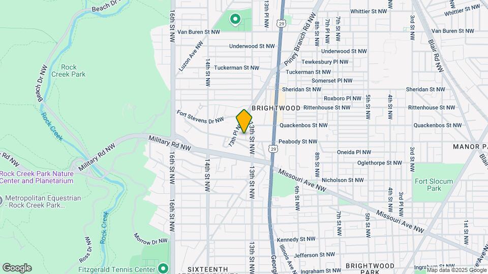 1315 Peabody St NW Map and Location Details