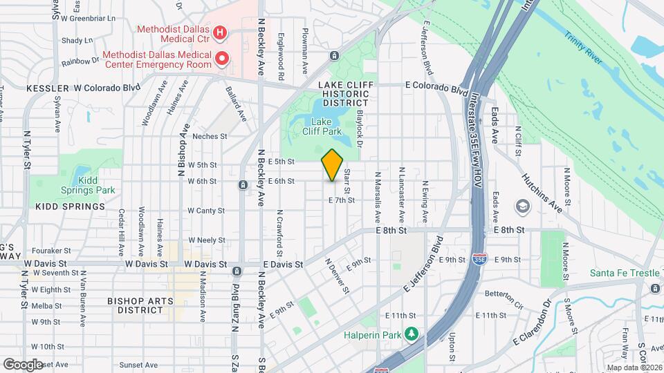 412 E 6th St Map and Location Details