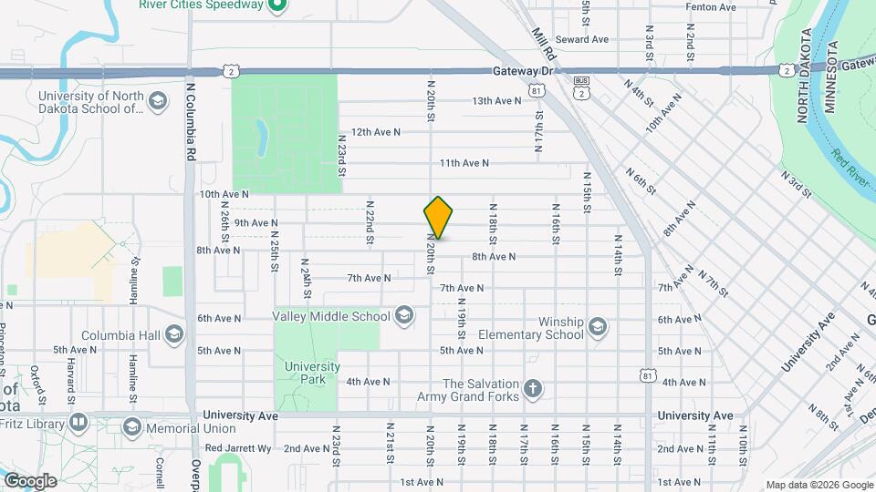 808 N 20th St Map and Location Details