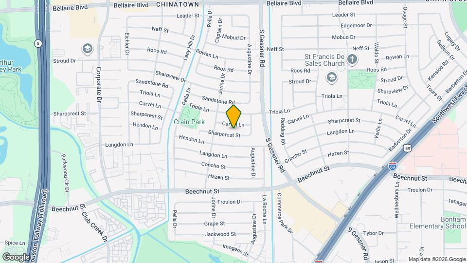 8830 Sharpcrest St Map and Location Details