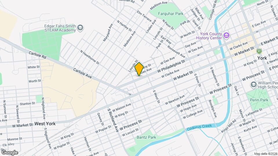 637 W Philadelphia St Map and Location Details