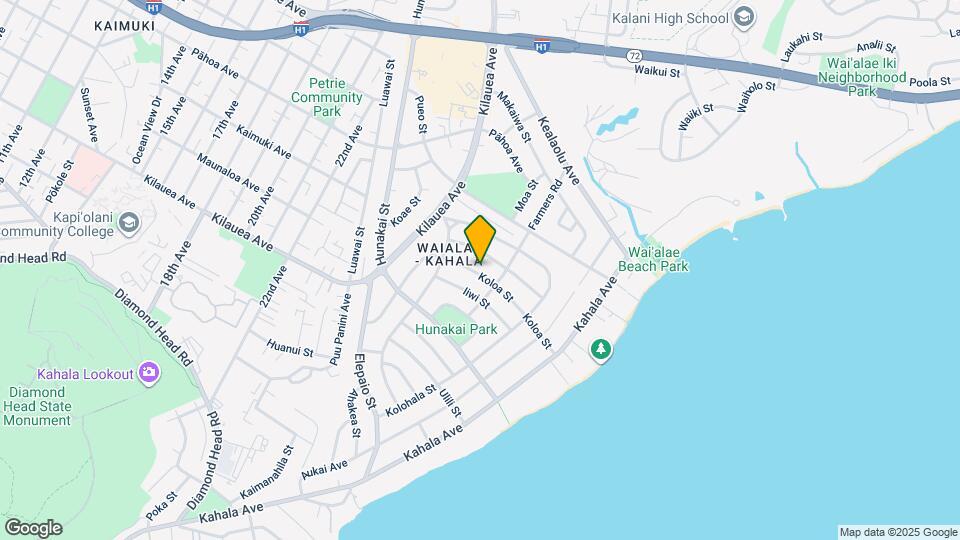 1029 Koloa St Map and Location Details