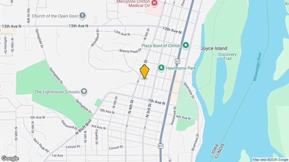 814 Park Pl Map and Location Details