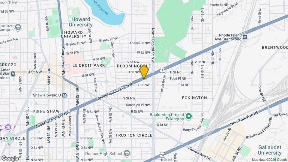 42 Rhode Island Ave NW Map and Location Details