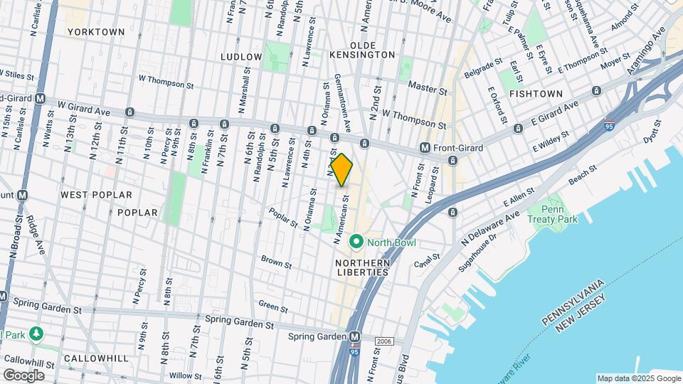 1030 N American St Mapa y Detalles de la Ubicación