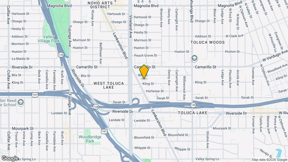 10869 Kling St, Unit 10869 Map and Location Details